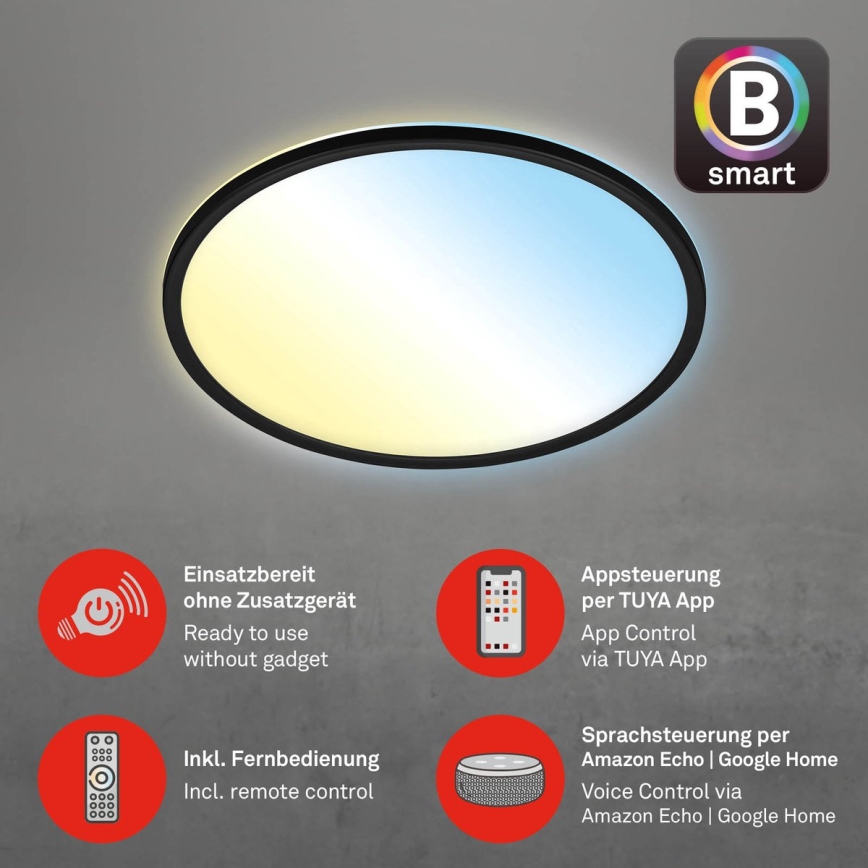 Briloner 7059-015 - LED Dimmable ceiling light SLIM LED/22W/230V 2700-6500K Wi-Fi Tuya + remote control