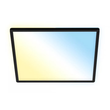 Briloner 7060-015 – SLIM Dimmable Surface-Mounted LED Panel, 22W, 230V, Tunable 2700–6500K, 42×42 cm, Black, Tuya Wi‑Fi + Remote Control