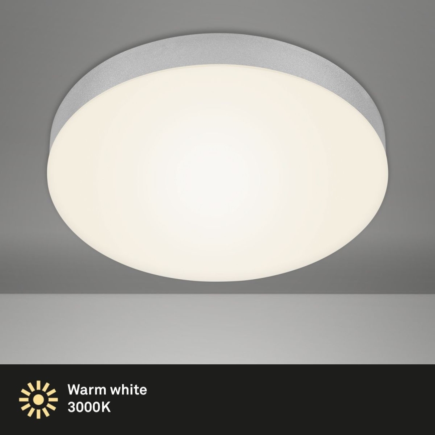 Briloner 7066-014 - LED Ceiling light FLAME LED/21W/230V 3000K silver d. 28,7 cm
