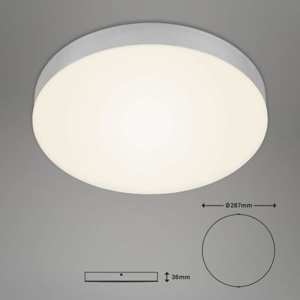 Briloner 7066-014 - LED Ceiling light FLAME LED/21W/230V 3000K silver d. 28,7 cm