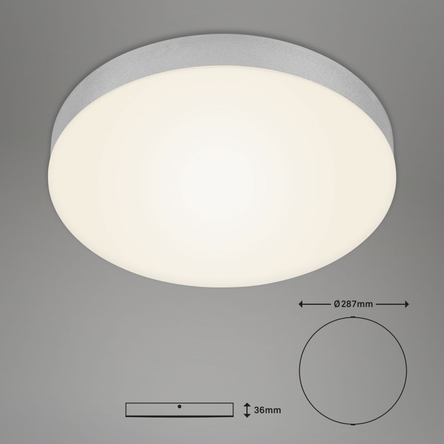 Briloner 7066-014 - LED Ceiling light FLAME LED/21W/230V 3000K silver d. 28,7 cm