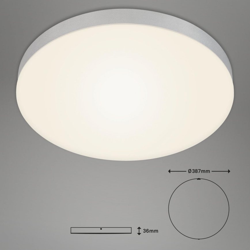 Briloner 7068-014 - LED Ceiling light FLAME LED/24,5W/230V 3000K d. 38 cm silver