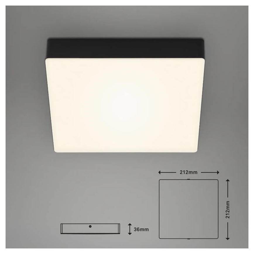 Briloner 7070-015 - LED Ceiling light FLAME LED/16W/230V black