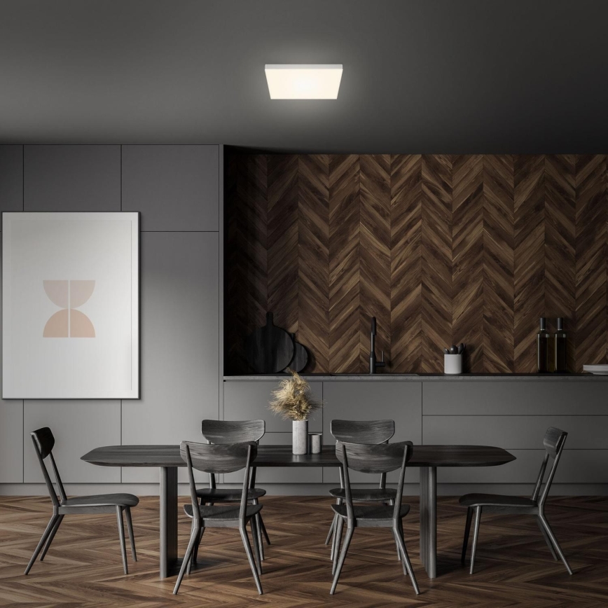 Briloner 7071-014 - LED Ceiling light FLAME LED/21W/230V 3000K 28,7x28,7 cm silver