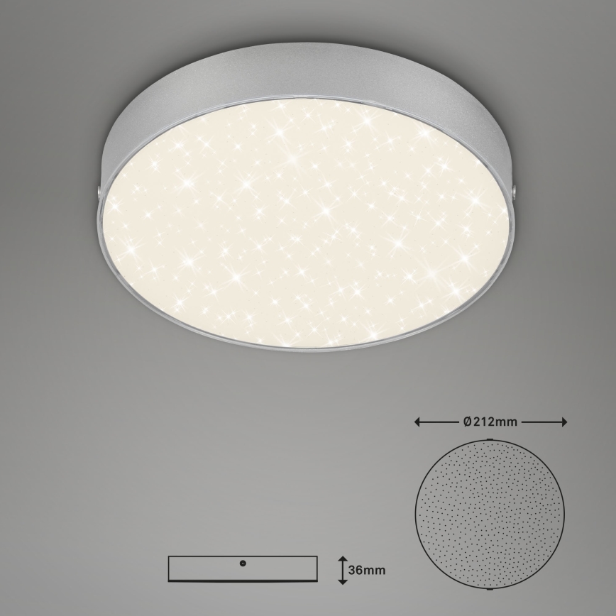 Briloner 7073-414 - LED Ceiling light STAR SKY LED/16W/230V 4000K d. 21 cm silver