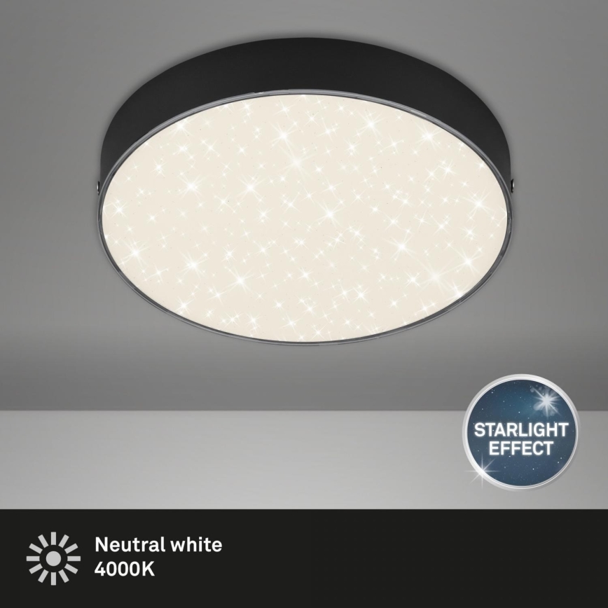 Briloner 7073-415 - LED Ceiling light STAR SKY LED/16W/230V 4000K d. 21 cm black