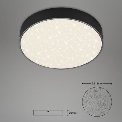 Briloner 7073-415 - LED Ceiling light STAR SKY LED/16W/230V 4000K d. 21 cm black