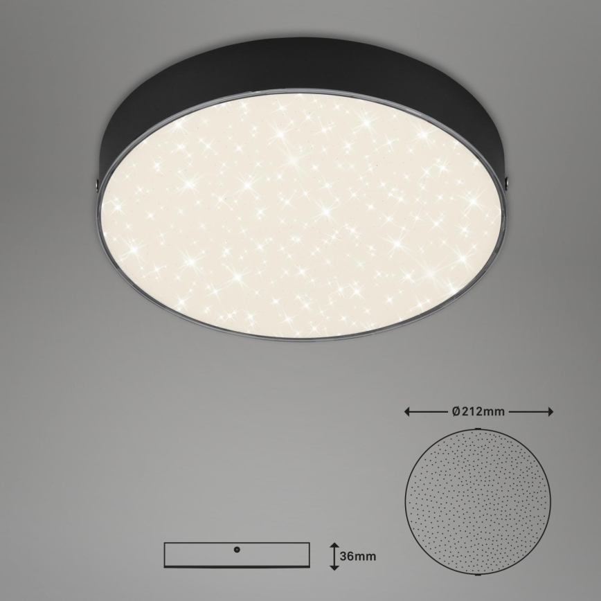 Briloner 7073-415 - LED Ceiling light STAR SKY LED/16W/230V 4000K d. 21 cm black