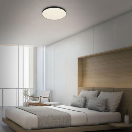 Briloner 7075-415 - LED Ceiling light STAR SKY LED/24,5W/230V 4000K d. 38 cm black