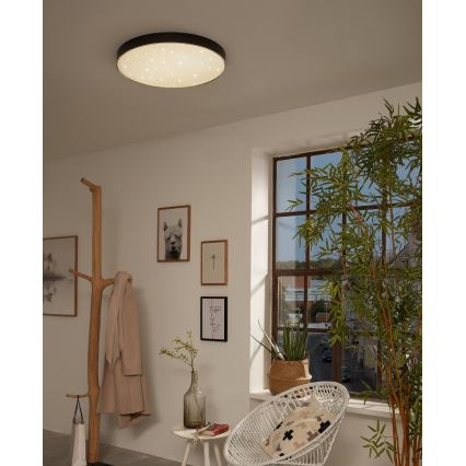 Briloner 7075-415 - LED Ceiling light STAR SKY LED/24,5W/230V 4000K d. 38 cm black