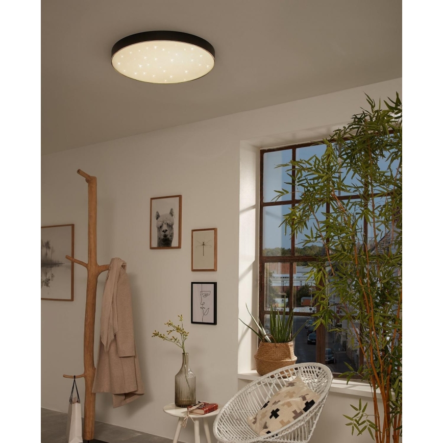 Briloner 7075-415 - LED Ceiling light STAR SKY LED/24,5W/230V 4000K d. 38 cm black