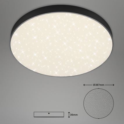 Briloner 7075-415 - LED Ceiling light STAR SKY LED/24,5W/230V 4000K d. 38 cm black