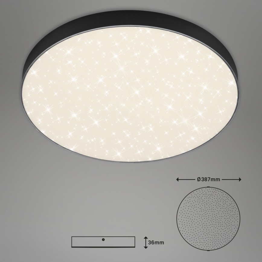 Briloner 7075-415 - LED Ceiling light STAR SKY LED/24,5W/230V 4000K d. 38 cm black