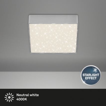 Briloner 7076-414 - LED Ceiling light STAR SKY LED/11W/230V 4000K 15x15 cm silver