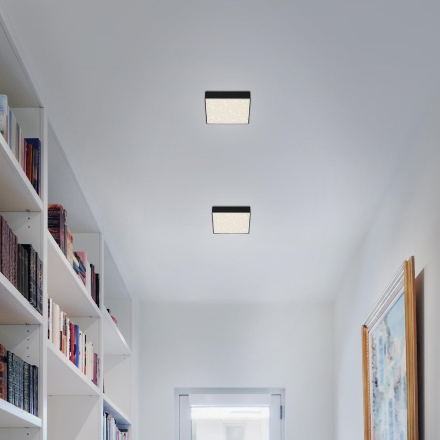Briloner 7076-415 - LED Ceiling light STAR SKY LED/11W/230V 4000K 15x15 cm black