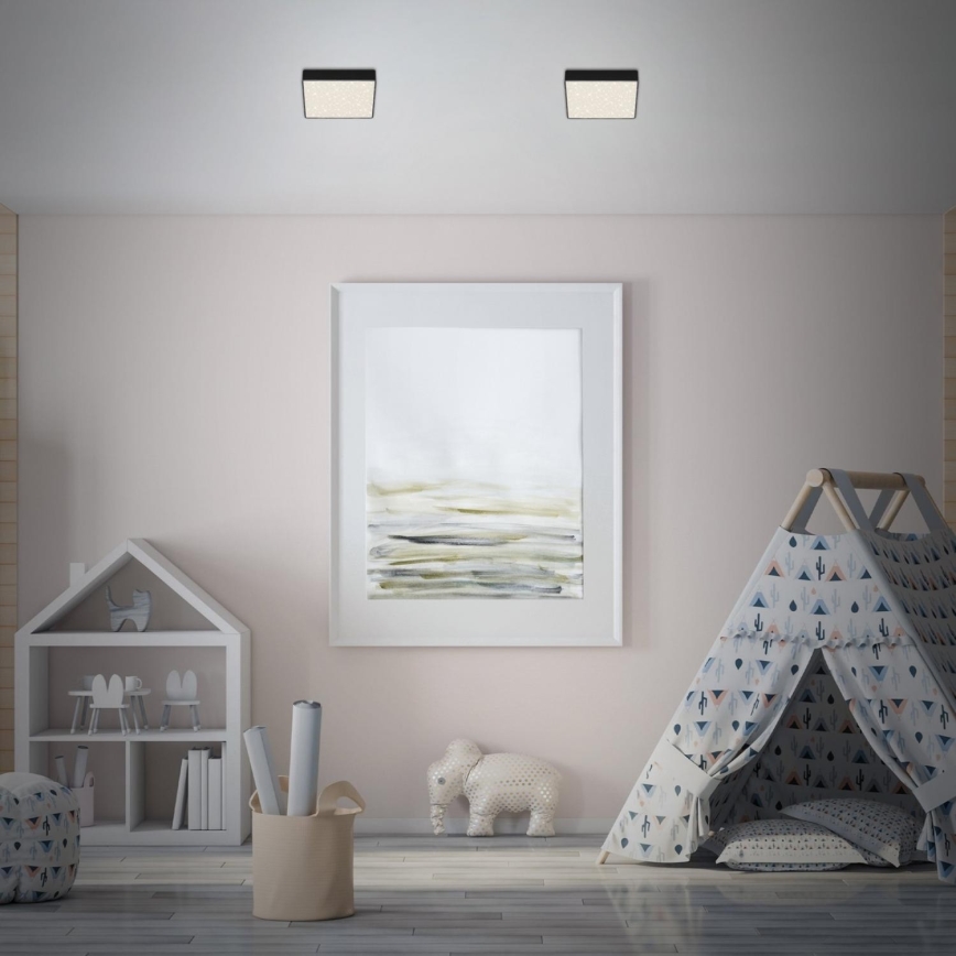 Briloner 7076-415 - LED Ceiling light STAR SKY LED/11W/230V 4000K 15x15 cm black