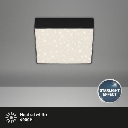 Briloner 7076-415 - LED Ceiling light STAR SKY LED/11W/230V 4000K 15x15 cm black