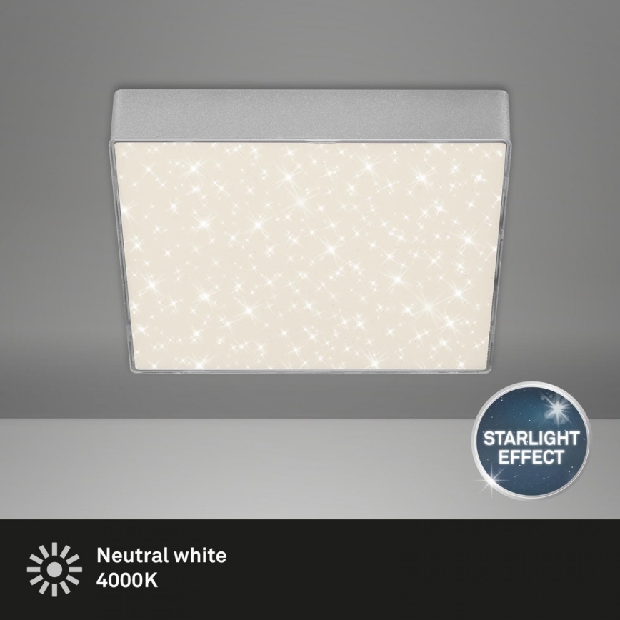 Briloner 7077-414 - LED Ceiling light STAR SKY LED/16W/230V 4000K 21x21 cm silver