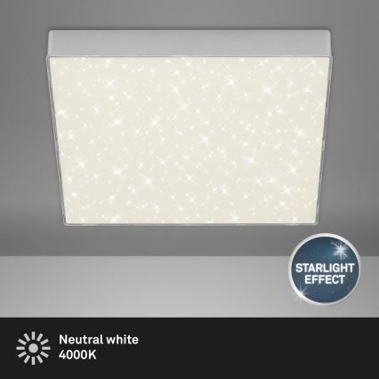Briloner 7078-414 - LED Ceiling light STAR SKY LED/21W/230V 4000K 28x28 cm silver