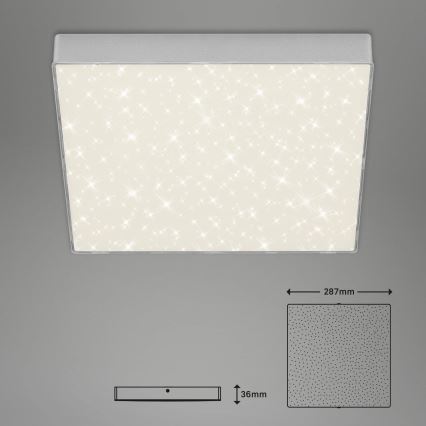 Briloner 7078-414 - LED Ceiling light STAR SKY LED/21W/230V 4000K 28x28 cm silver