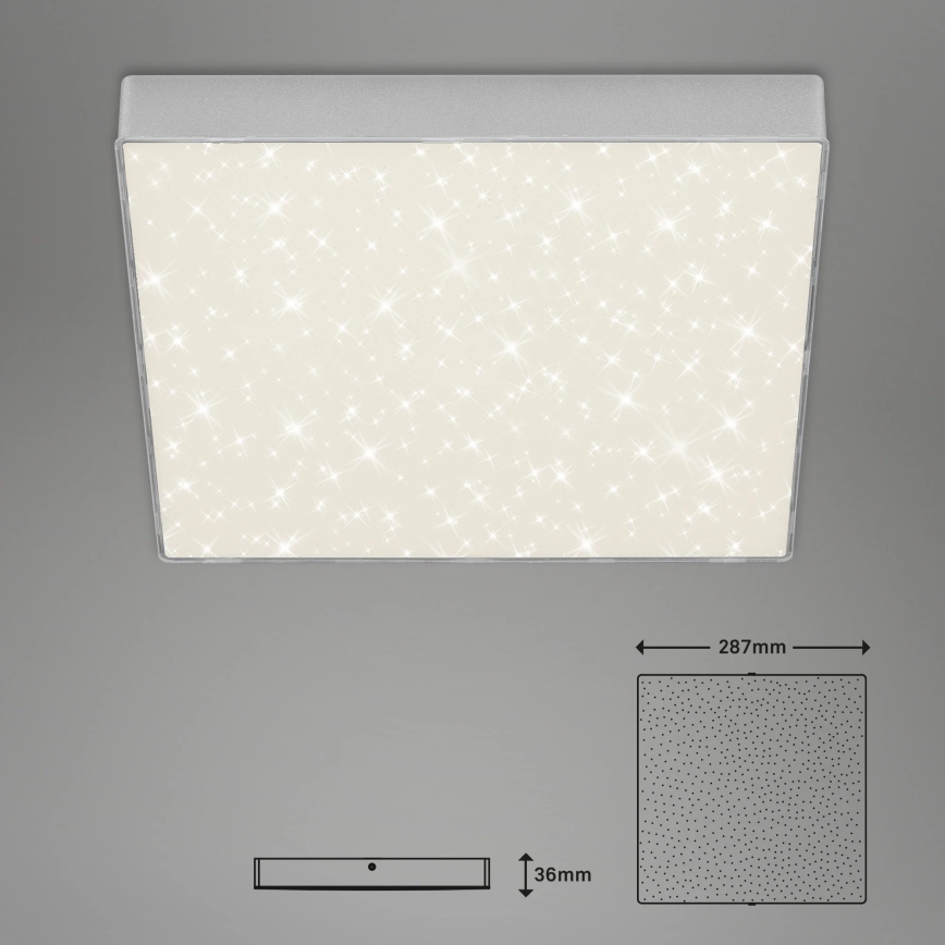 Briloner 7078-414 - LED Ceiling light STAR SKY LED/21W/230V 4000K 28x28 cm silver