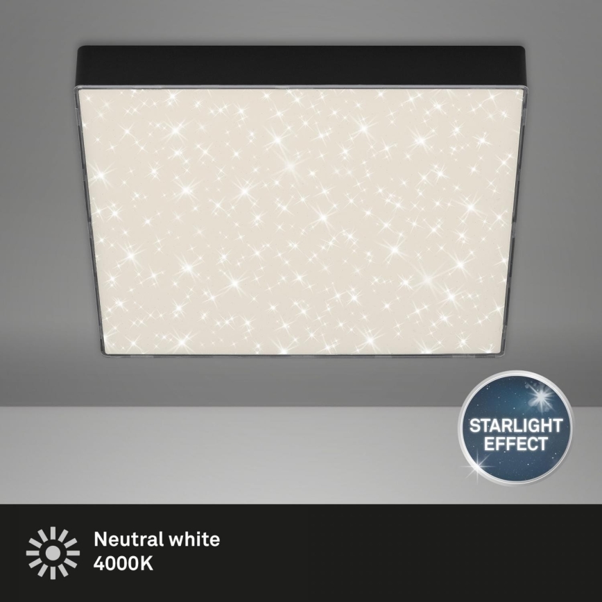 Briloner 7078-415 - LED Ceiling light STAR SKY LED/21W/230V 4000K 28x28 cm black