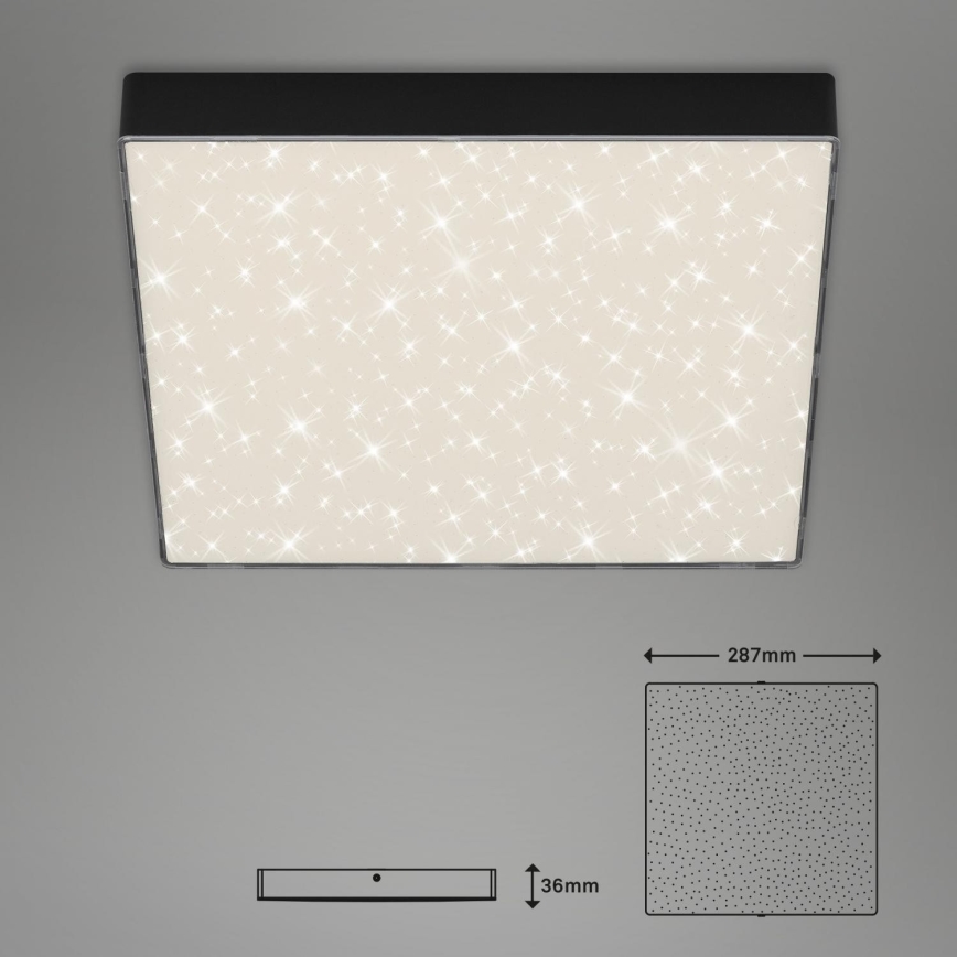 Briloner 7078-415 - LED Ceiling light STAR SKY LED/21W/230V 4000K 28x28 cm black