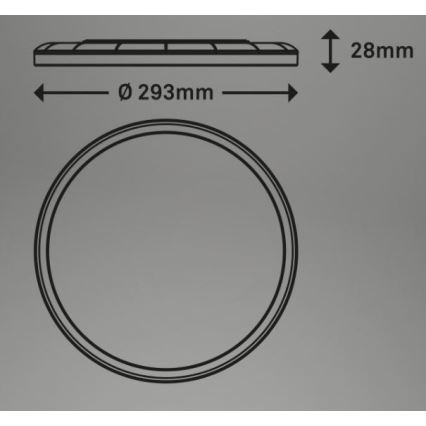 Briloner 7079-015 - LED Dimmable ceiling light SLIM LED/18W/230V 2700-6500K + remote control