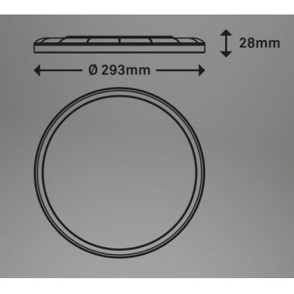 Briloner 7079-016 - LED Dimmable ceiling light SLIM LED/18W/230V 2700-6500K + remote control