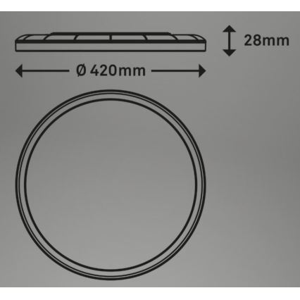 Briloner 7080-015 - LED Dimmable ceiling light SLIM LED/22W/230V 2700-6500K + remote control
