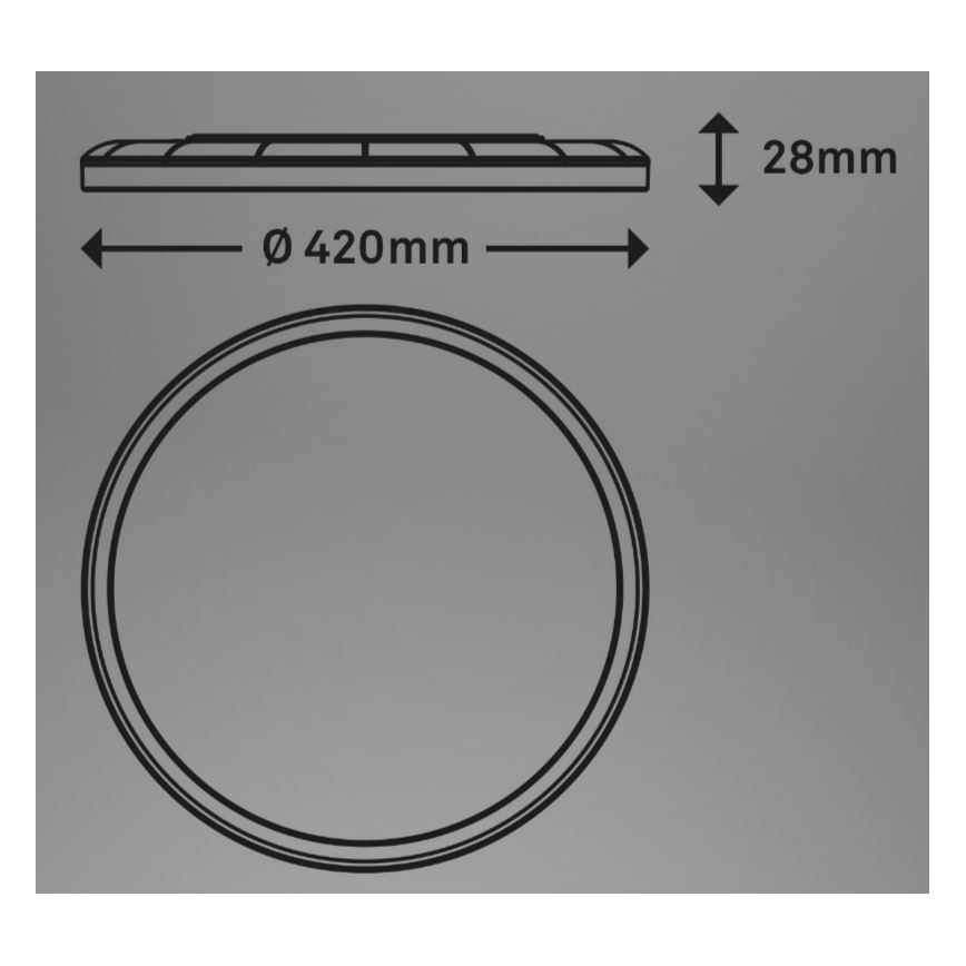 Briloner 7080-015 - LED Dimmable ceiling light SLIM LED/22W/230V 2700-6500K + remote control