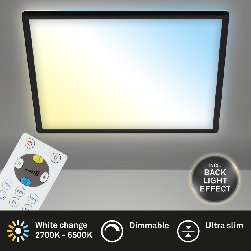 Briloner 7081-015 - LED Dimmable ceiling light SLIM LED/18W/230V 2700-6500K + remote control