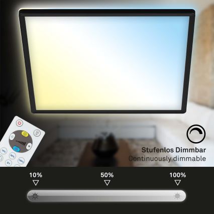 Briloner 7081-015 - LED Dimmable ceiling light SLIM LED/18W/230V 2700-6500K + remote control