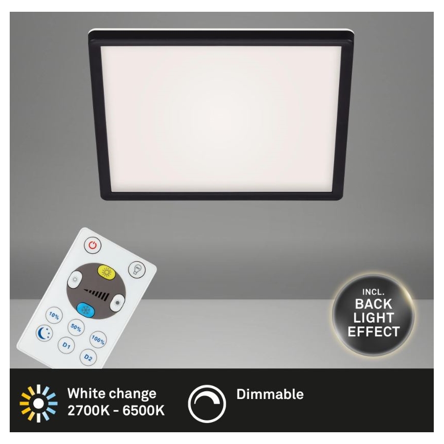 Briloner 7082-015 - LED Dimmable ceiling light SLIM LED/22W/230V 2700-6500K + remote control