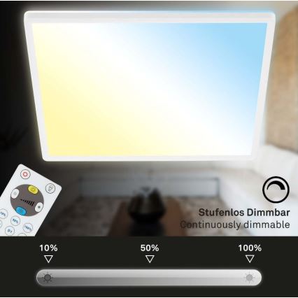 Briloner 7082-016 - LED Dimmable ceiling light SLIM LED/22W/230V 2700-6500K + remote control