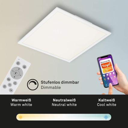 Briloner 7087-016 - LED RGBW Dimmable light SMART LED/24W/230V 3000-6500K Wi-Fi Tuya + remote control