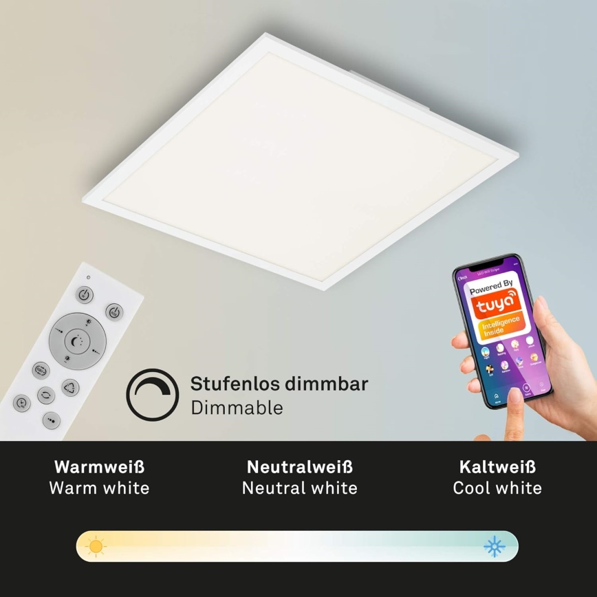 Briloner 7087-016 - LED RGBW Dimmable light SMART LED/24W/230V 3000-6500K Wi-Fi Tuya + remote control