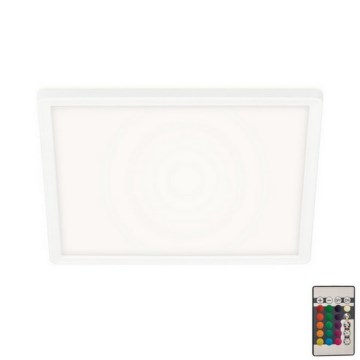 Briloner 7090-416 - LED RGBW Dimmable ceiling light SLIM LED/15W/230V + remote control