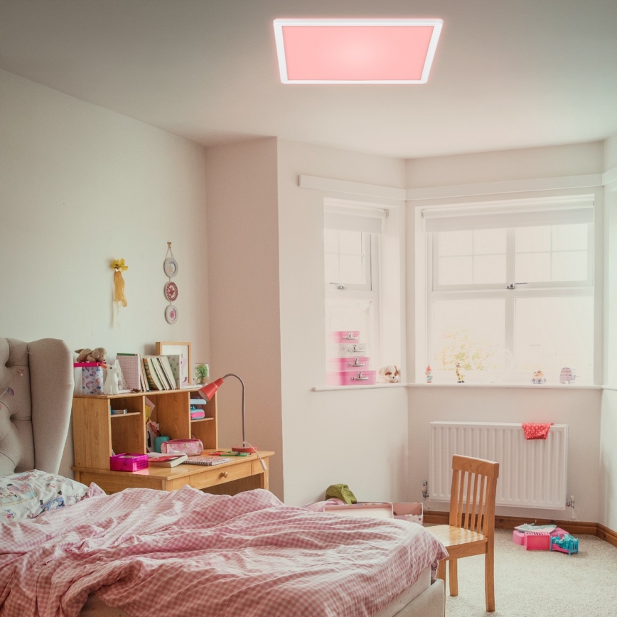 Briloner 7091-416 - LED RGBW Dimmable ceiling light SLIM LED/22W/230V + remote control