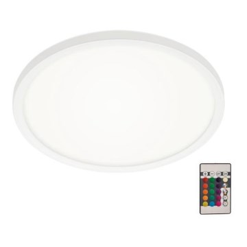 Briloner 7092-416 - RGBW Dimmable ceiling light SLIM LED/15W/230V + remote control