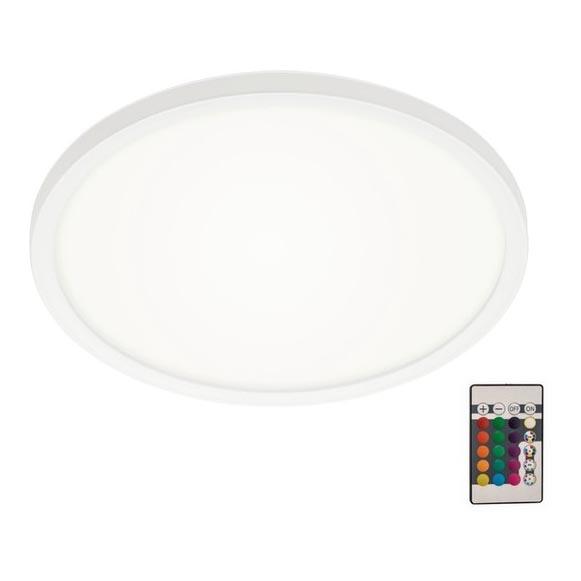 Briloner 7092-416 - RGBW Dimmable ceiling light SLIM LED/15W/230V + remote control