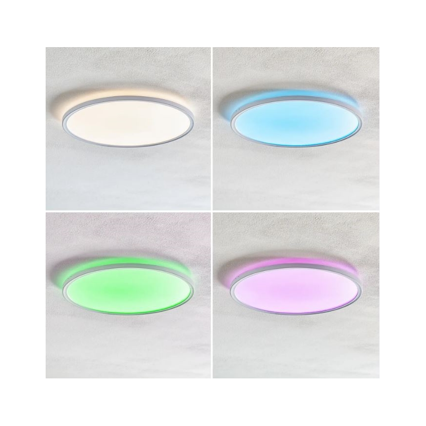 Briloner 7094-416 - LED RGBW Dimmable ceiling light SLIM LED/22W/230V + remote control