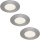 Briloner 7103432 - SET of 3 Dimmable Bathroom Recessed Downlights 3xLED/4,9W/230V IP44 Matte Chrome