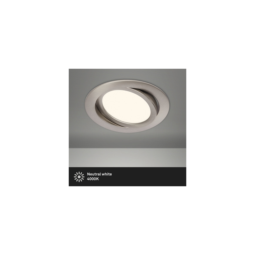 Briloner 7116-412 - LED Bathroom recessed light FLAT IN LED/9W/230V IP23