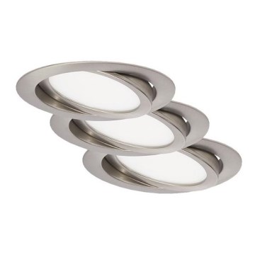 Briloner 7116-432 - SET 3x LED Bathroom recessed light FLAT IN LED/9W/230V IP23