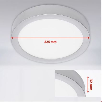 Briloner 7117-414 - LED Ceiling light FIRE LED/16,5W/230V 4000K