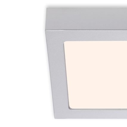 Briloner 7123-014 - FIRE LED ceiling light, 12W, 230V, 3000K, 17x17cm, silver
