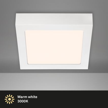 Briloner 7123-016 - FIRE LED Ceiling Light, 12W, 230V, 3000K, 17x17 cm, White