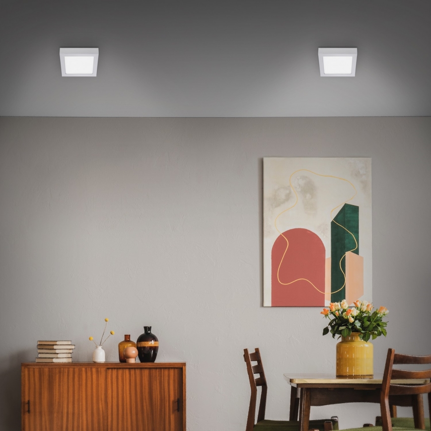 Briloner 7123-414 - LED Ceiling light FIRE LED/12W/230V silver