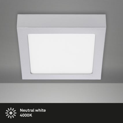 Briloner 7123-414 - LED Ceiling light FIRE LED/12W/230V silver